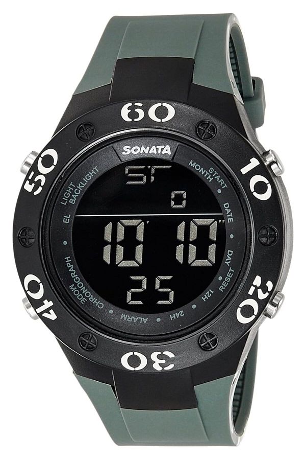 Generic-Sonata Black Dial Digital Watch For Men 77035Pp02 1