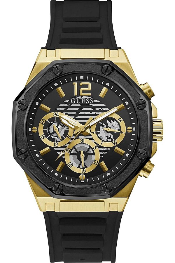 Generic-Guess Men Quartz Watch With Analog Display And Silicone Strap Gw0263G1 1