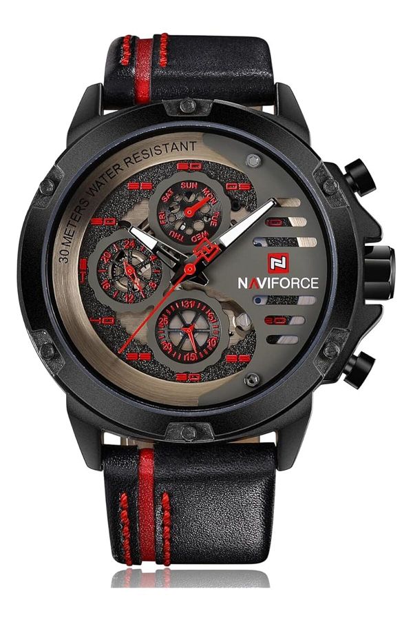 Generic-Naviforce Casual Watch For Unisex Analog Leather Nf9110 1