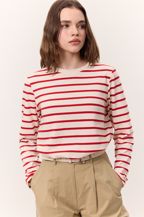 Manuka-Reguler Fit Turkish Red Long Sleeve T-Shirt 1