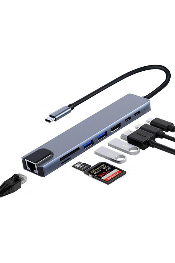 COOYA-USB C Hub,with 4K HDMI,PD Power Delivery,RJ45 Ethernet,SD/TF Card Reader,Laptop Docking Station 1
