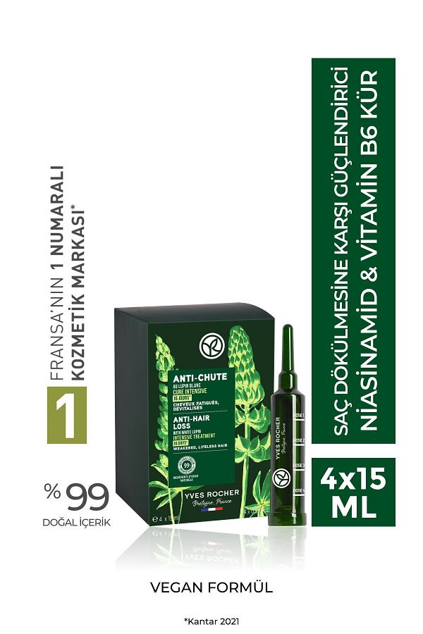 Yves Rocher-Vegan Niacinamide and Vitamin B6 Strengthening Cure - Anti-Hair Loss - 60 Ml 52095 1
