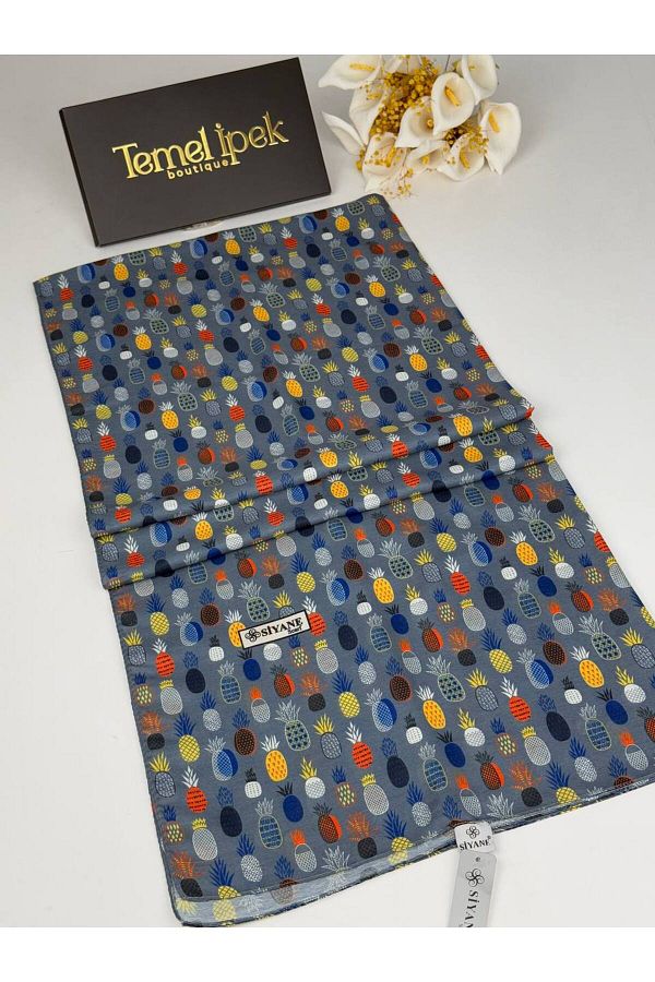 Siyane-Patterned Cotton Fabric Shawl 75X190 cm 1