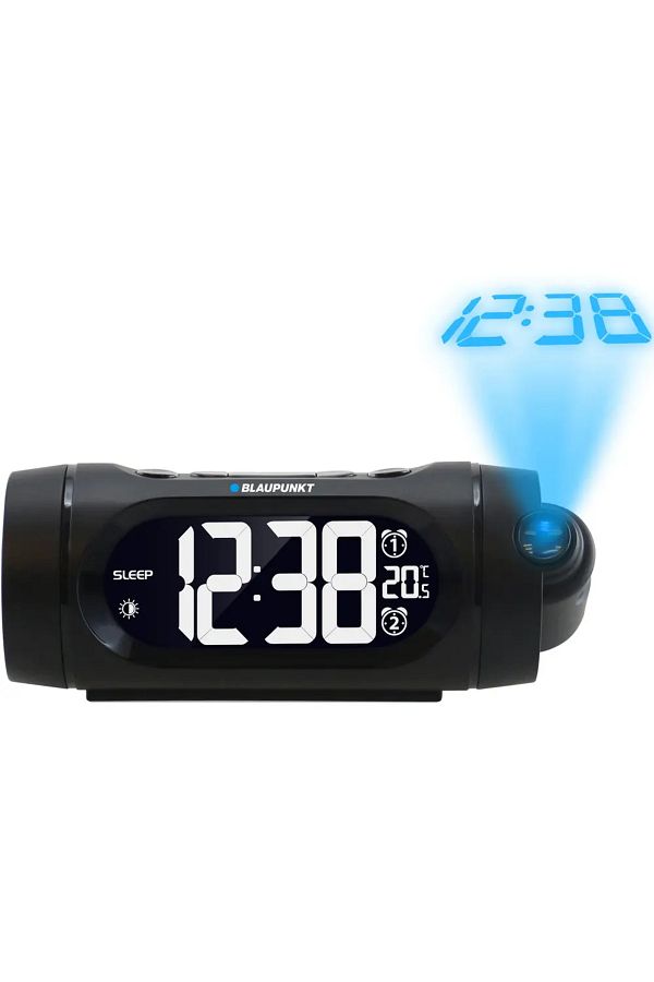 Blaupunkt-Blaupunkt CRP9BK clock radio, FM radio, Dual Alarm, Thermometer, Projector, USB, Black 1