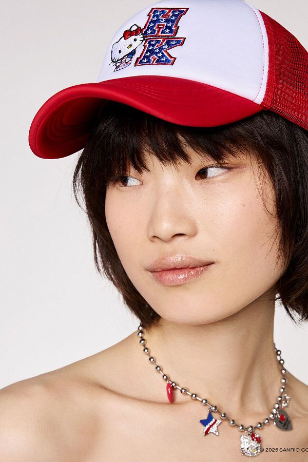 Bershka-Embroidered Hello Kitty cap 1