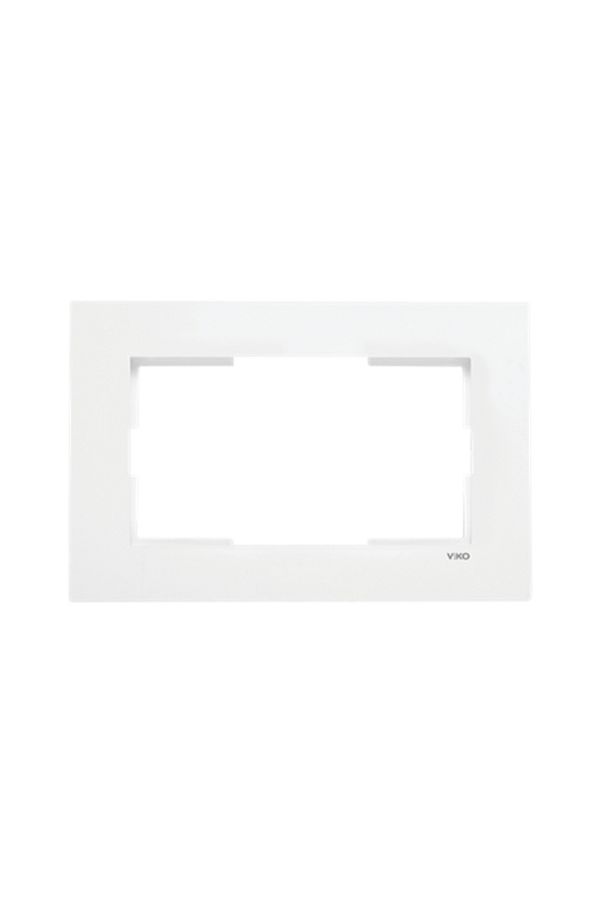 VİKO-Karre Double Socket Frame – Horizontal, White, Stylish and Durable Design 1