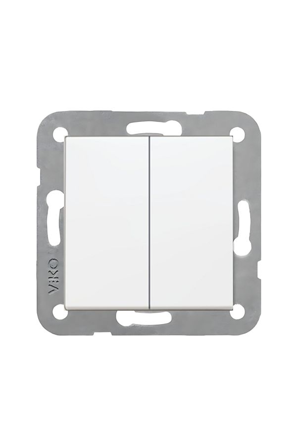 VİKO-White Frameless Karre Commutator, Double Grounded Switch Socket 1