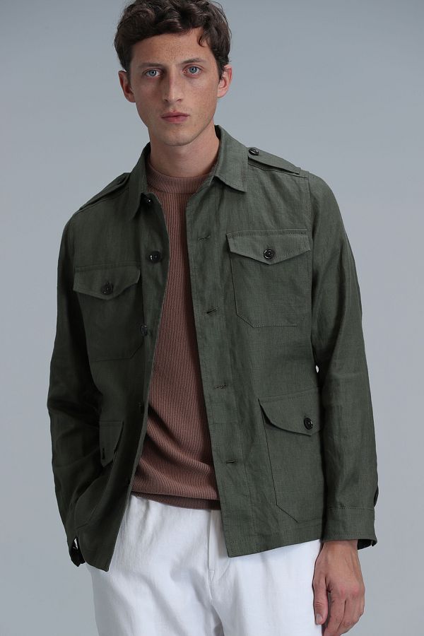 Lufian-Men's Khaki Coat - Mark 1