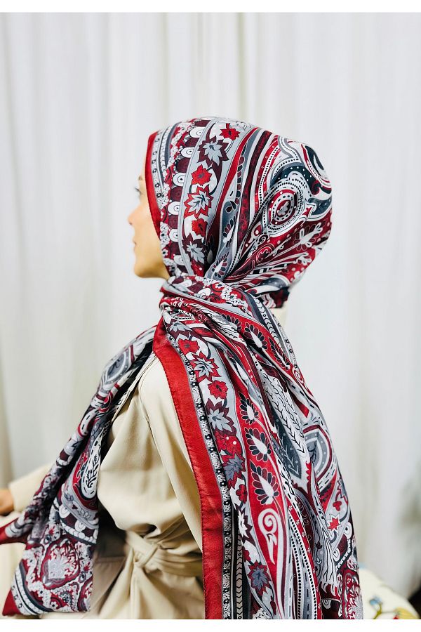 kubbe-Premium Round Retro Pattern Soft Cotton Shawl - Capture a Stylish Style with Its Ethnic Pattern 1