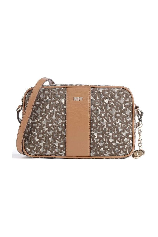 Dkny-Jasnobrązowa damska torebka typu crossbody 22x13x7 cm R31EFF39DVX 1