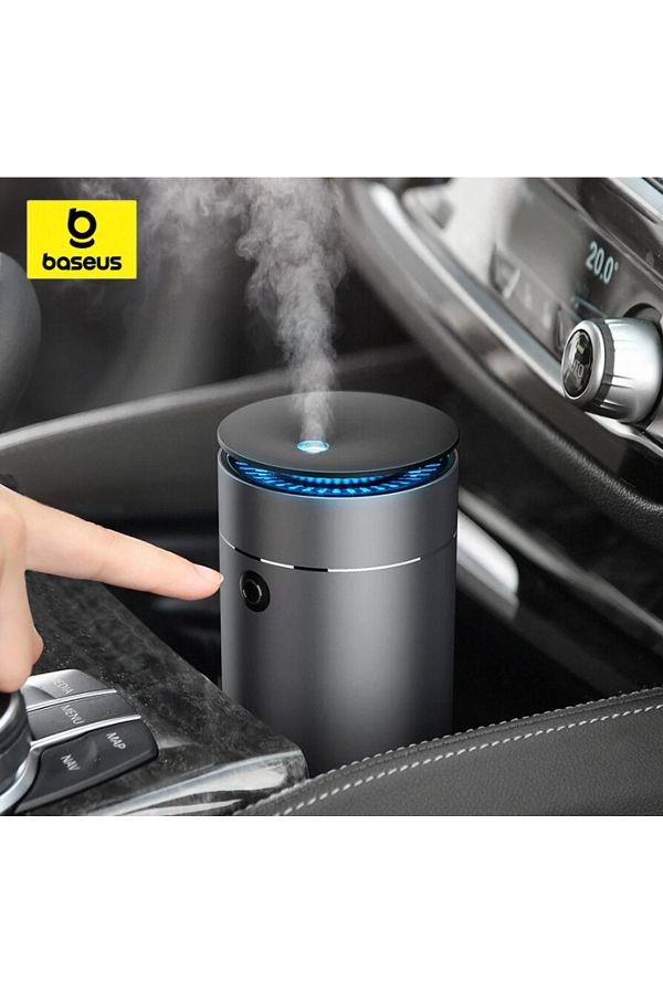 Baseus-Grey Car Diffuser Humidifier Auto Air Purifier Aromo Air Freshener With Led Light 1