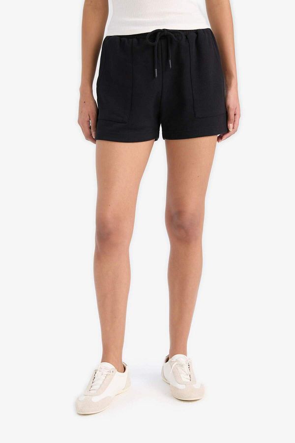 DeFacto-Regular Fit Stretchy Waisted Lace up Bermuda Shorts D3327Ax25Sp 1