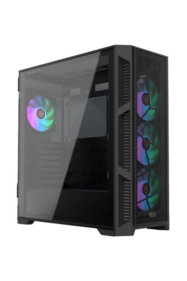 Raijintek-Raijintek Ponos Ultra MS4 Case, Mesh Front Panel, Middle Tower, No Power Supply, ATX (Black) 1