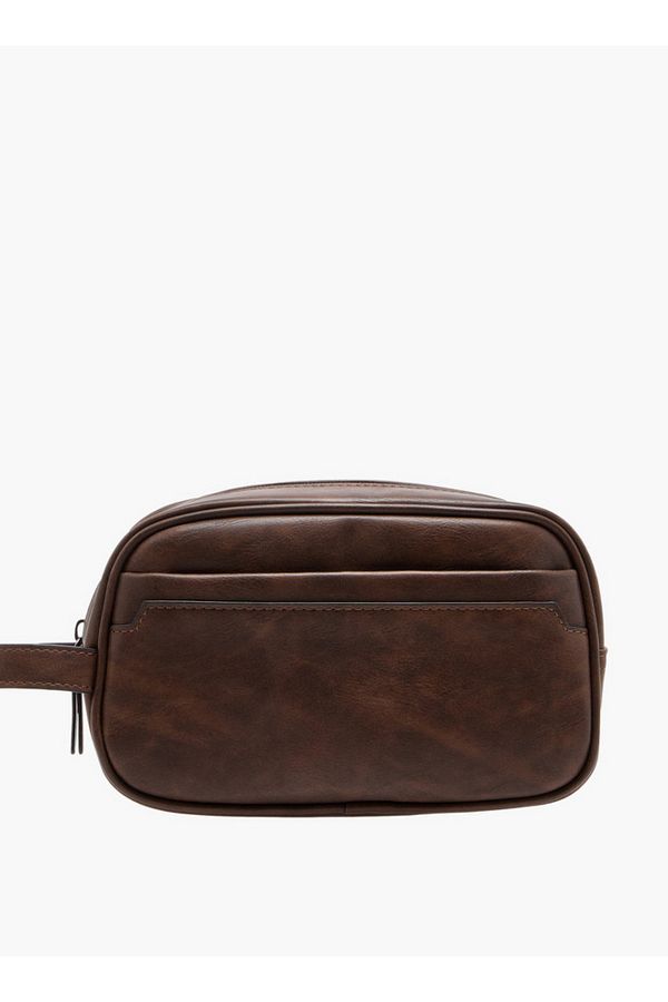LBL by Shoexpress-Textured Pouch with Zip Closure and Side Handle 1