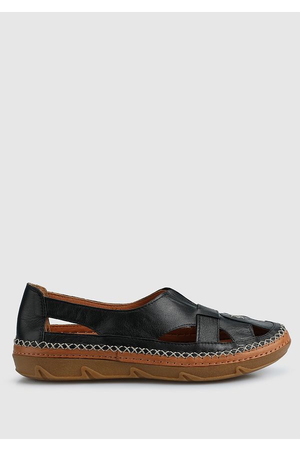 Eclipse-Leather Black Women's Shoes 1