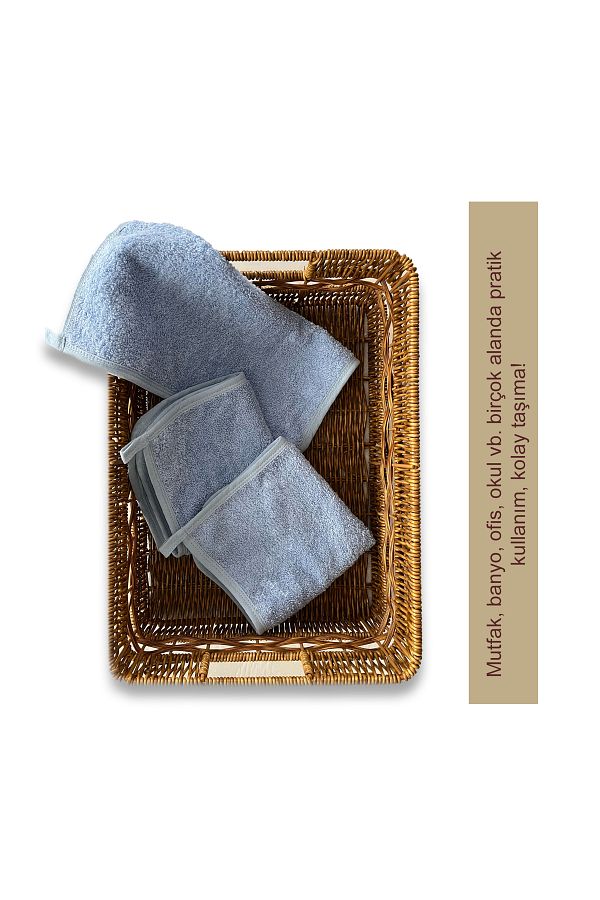 MEŞELİ TEKSTİL-3 Pieces Multi-Purpose 30X30 Kitchen Travel School Caravan Ablution Care Towel 1