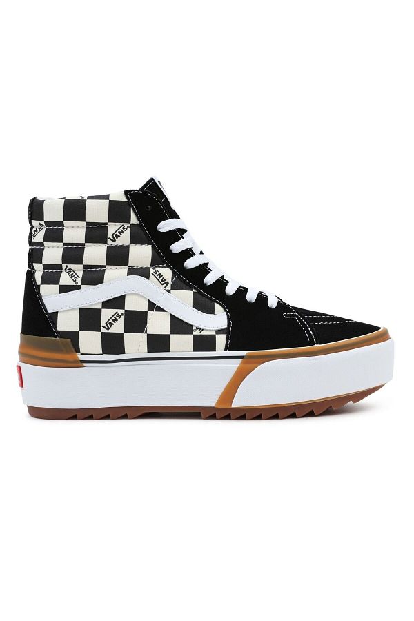 Vans-Sk8-Hi Stacked High-Top Checkered Sneaker 1