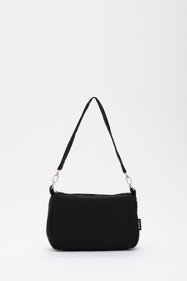 Shaka Siyah U16 Günlük Spor Kanvas Kumaş Baget Kadın El Ve Omuz Çantası U:23 E:16 G:7