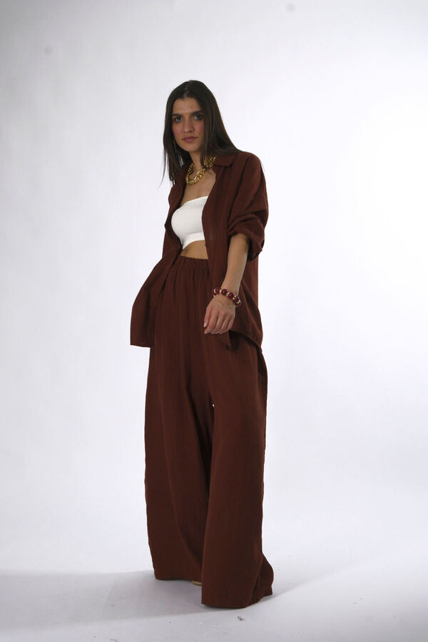 ABBRA-Women's 100% Cotton Soft Textured Suit 1