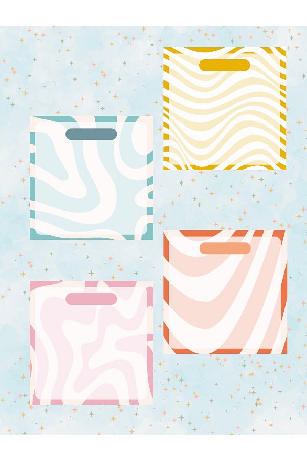 Ez&Tu Stıcker-8X8 Based 4 Piece Colorful Note Consistency Memopad Set 1