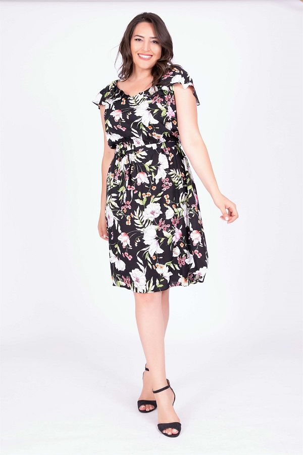 MYLİNE-Flounce Collar Dress 1