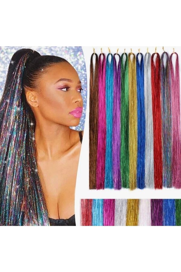 EFLAMEL DESING-Hair Glitter Hair Tinsel Snap Chocolate Brown Hair Accessory 1