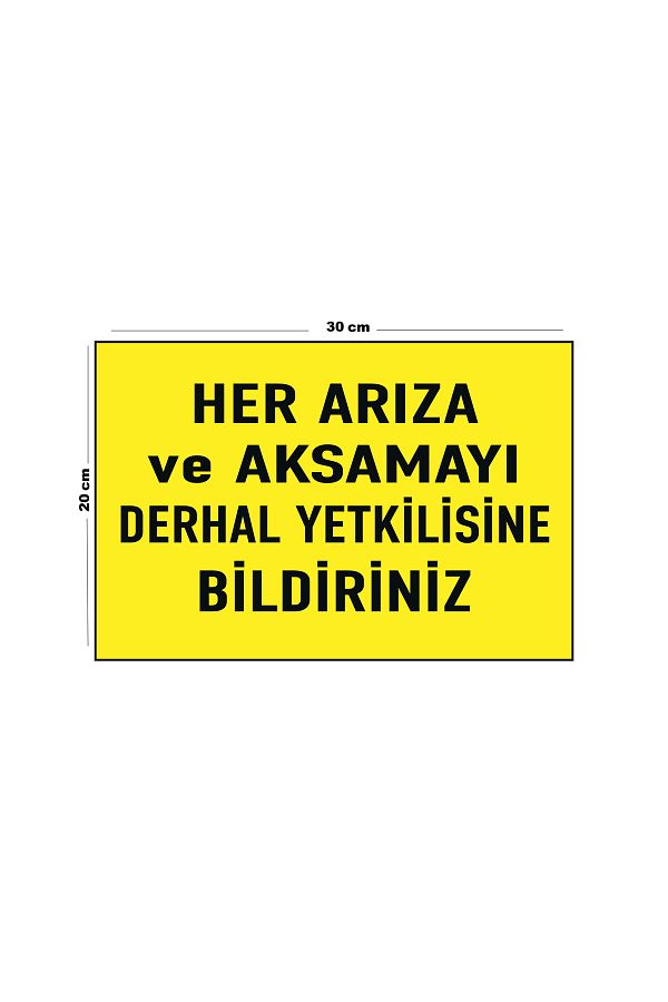 Lucena-Metal Immediately Inform the Competent Officer of Any Fault and Disassembly 20cm X 30cm A4 Size Warning Sign 1