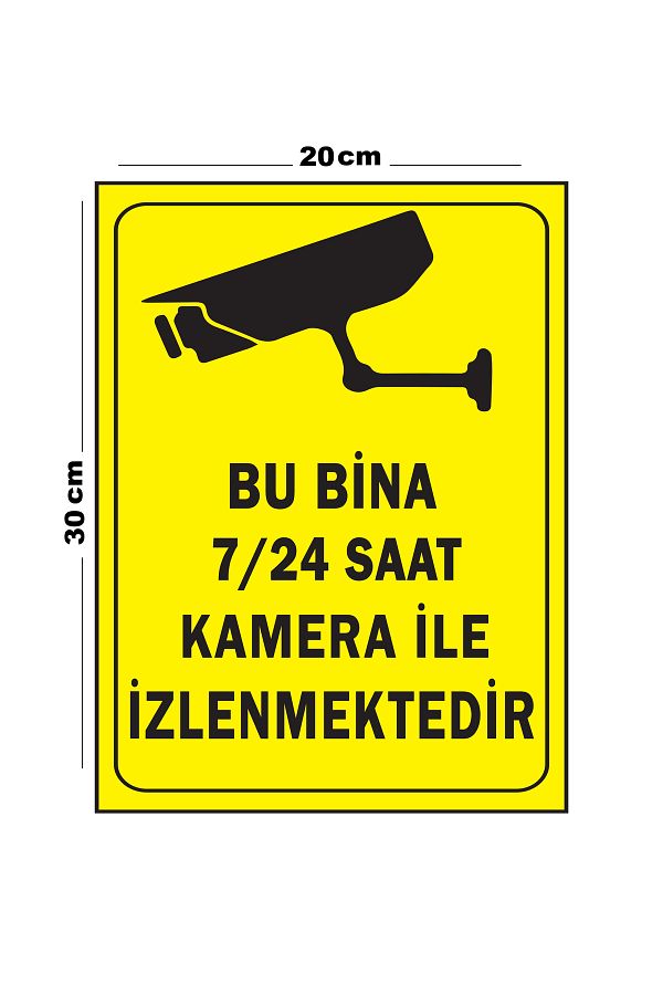 Lucena-Metal This Building Is Monitored 24/7 by Camera 20cm X 30cm A4 Size Warning Sign Diversion 1