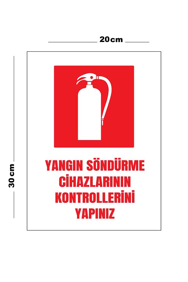 Lucena-Make Controls of Metal Fire Extinguishers 20cm X 30cm A4 Size Warning Sign 1