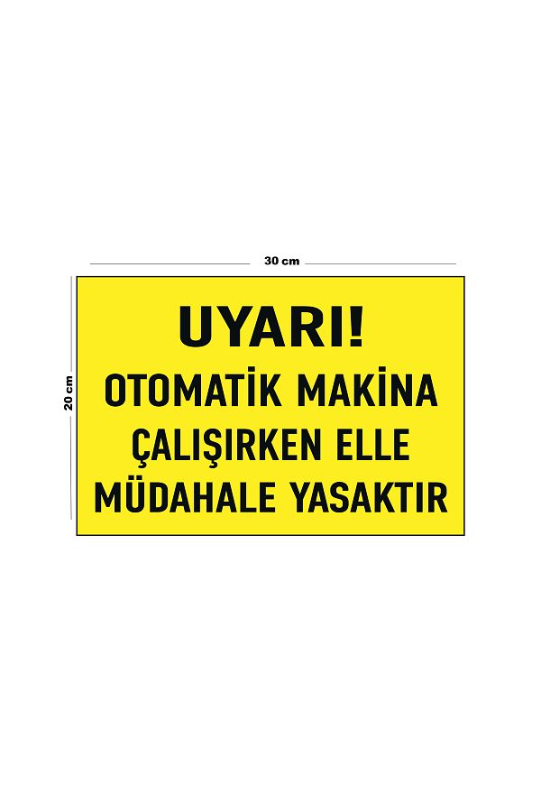 Lucena-Metal Warning Automatic Machinery Prohibited Hand Intervention While Operating 20cm X 30cm A4 Size Warning 1