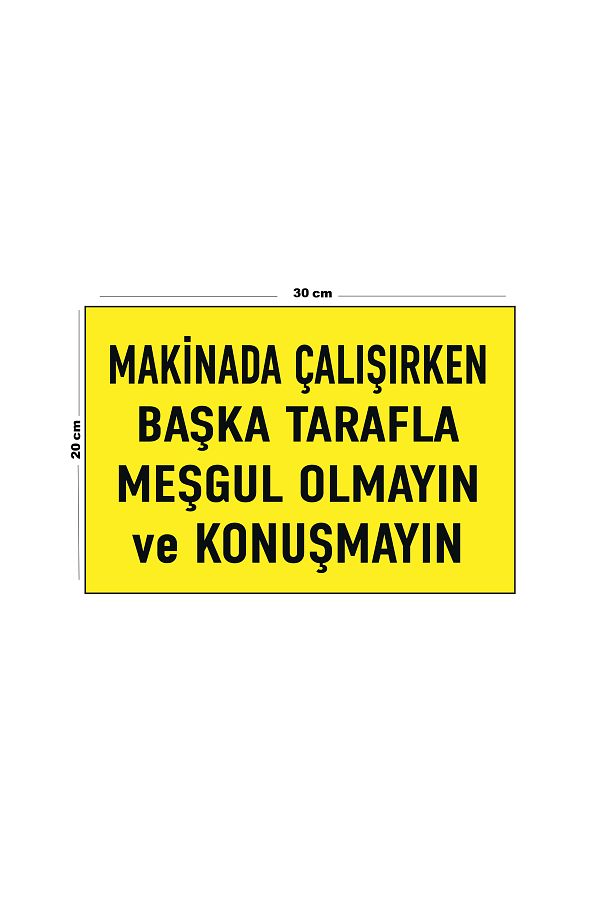 Lucena-Do Not Engage in Other Affairs and Do Not Talk in Metal Machine Working 20cm X 30cm A4 Size 1
