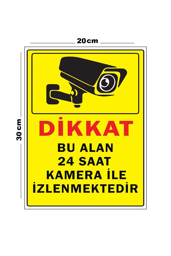 Lucena-Metal This Area Is Monitored by a 24 Hour Camera 20cm X 30cm A4 Size Warning Sign Directional 1