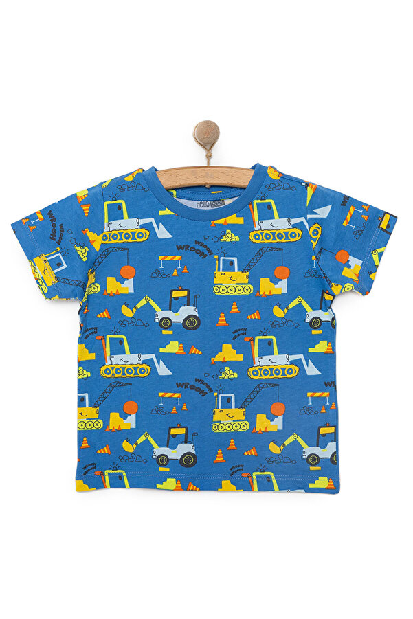 ebebek Hello Baby HelloBaby Basic Erkek Kepçe Desenli T-Shirt Erkek Bebek