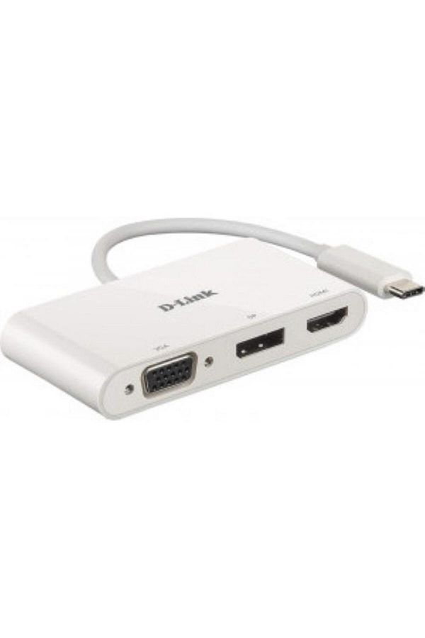 D-Link-Hub USB 3in1 D-Link DUB-V310, 1* USB-C, 1* HDMI Port, 1* VGA, 1* DisplayPort 1