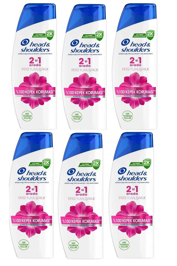 Head&Shoulders-شامبو هيد آند شولدرز 330 مل - 2-1 نعومة حريرية، × 6 قطع 1