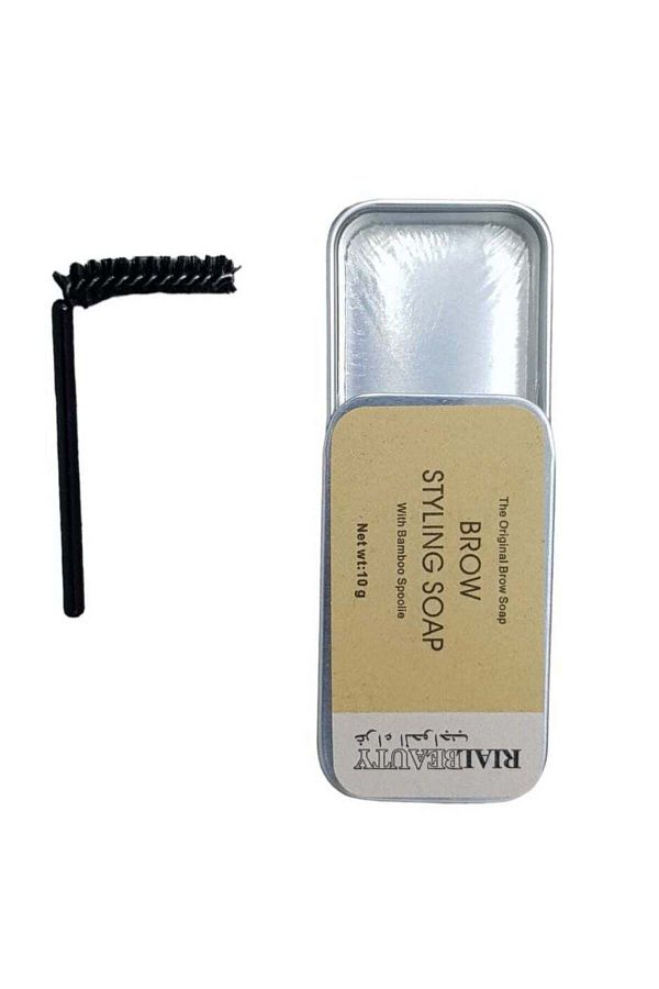 real beauty-Eyebrow Styling Soap with Bamboo Spoolie, Transparent, 10g 1