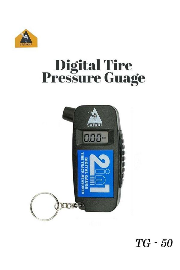 Safari-Digital Tire Pressure Gauge 2 in 1 LCD Air Pressure Tester and Tire Tread Depth Measurer 1
