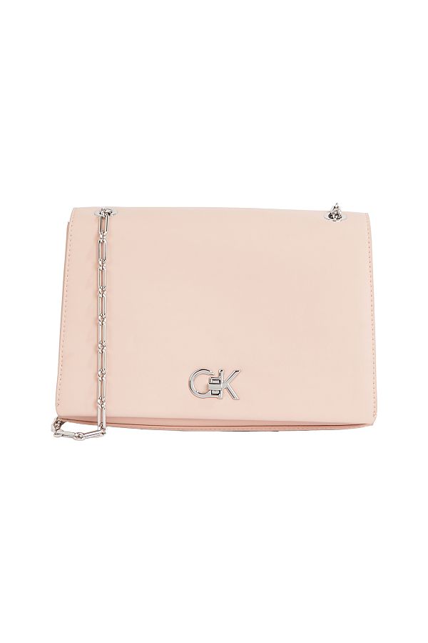 Calvin Klein-Calvin Klein Pink Medium Convertable Chain Shoulder Bag 1