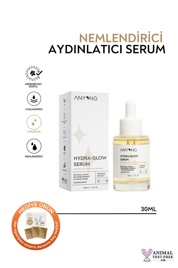 Anyong-30 ml Serum - Moisturizing, Brightening, Soothing, Revitalizing (Saly Extract & Honey & Niacinamid) 1