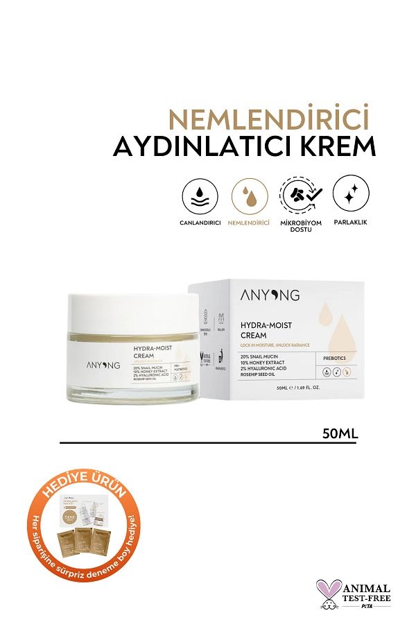 Anyong-كريم 50 مل - مستخلص الحلزون، ترطيب وتغذية مكثفة (20% مستخلص الحلزون وحمض الهيالورونيك) 1