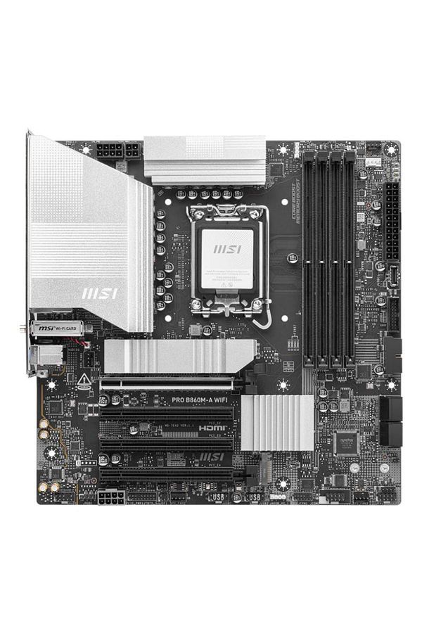 MSI-Placa de baza MSI PRO B860M-A WIFI, Intel B860, LGA 1851, DDR5, mATX 1
