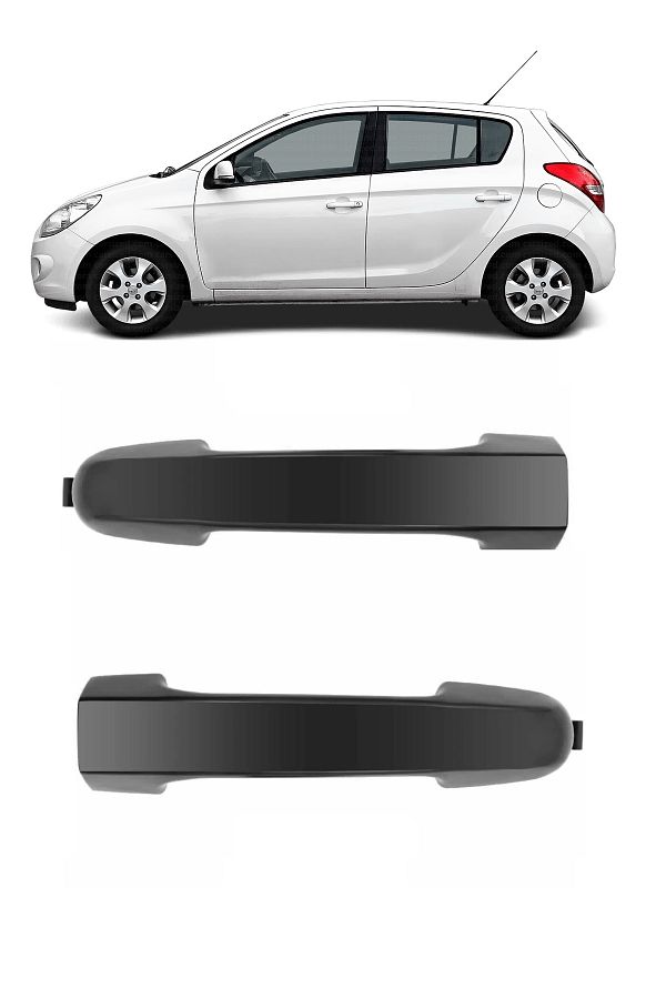 CMEPARTS-Hyundai İ20 2009-2014 Compatible Front Outer Door Handle Right and Left 2 Sets of Grain 1