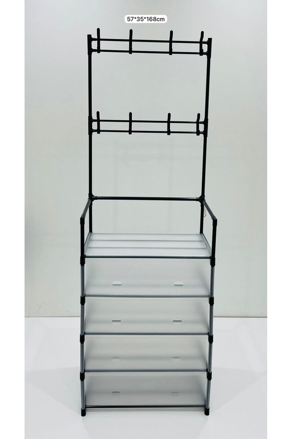 TrentonGCC-Multi-Tier Storage Rack with Hooks and Durable Design 1