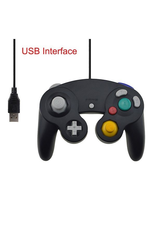TECTINTER-وحدة تحكم سلكية USB سوداء اللون لجهاز نينتندو سويتش، لوحة ألعاب NGC GC Port Gamecube لجهاز GC Controle F 1