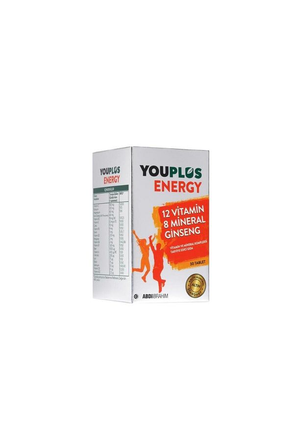 Youplus-Energy Vitamin and Mineral Complex Food Supplement 30 Tablets 1