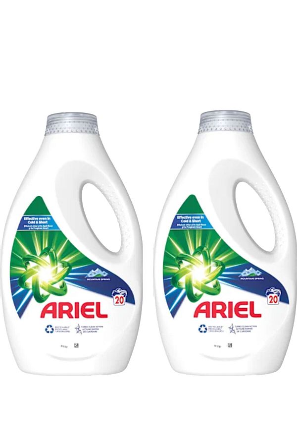 Ariel-Mountain Spring Liquid Detergent 20 Washes, 1 L X2pcs 1
