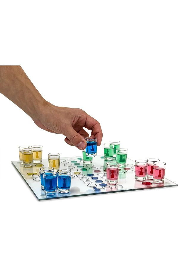 bar enthusiast-Ludo Drinking Game Set | Fun Adult Party Game | Ludo-themed Board With Shots 1
