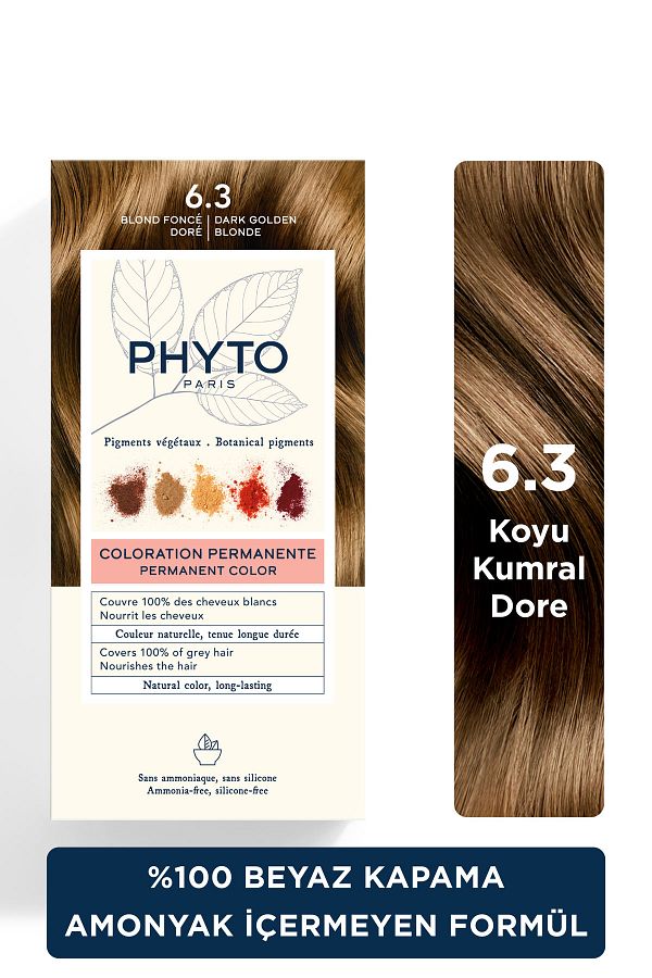Phyto-Dark Auburn Dore 6.3 – Permanente pflanzliche Haarfarbe ohne Ammoniak 1