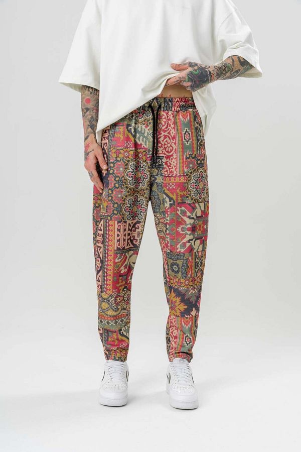 go gang own-Sakura Drip Waist Elastic Carrot Pants 1
