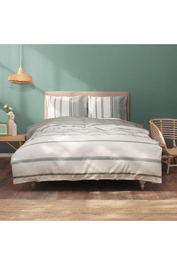 Karaca Home-Karaca Home Vetro Khaki garngef rbt 1 Person Bettw sche-Set Inhalt des Sets 1